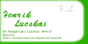 henrik lucskai business card